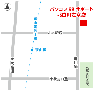 北白川左京店MAP